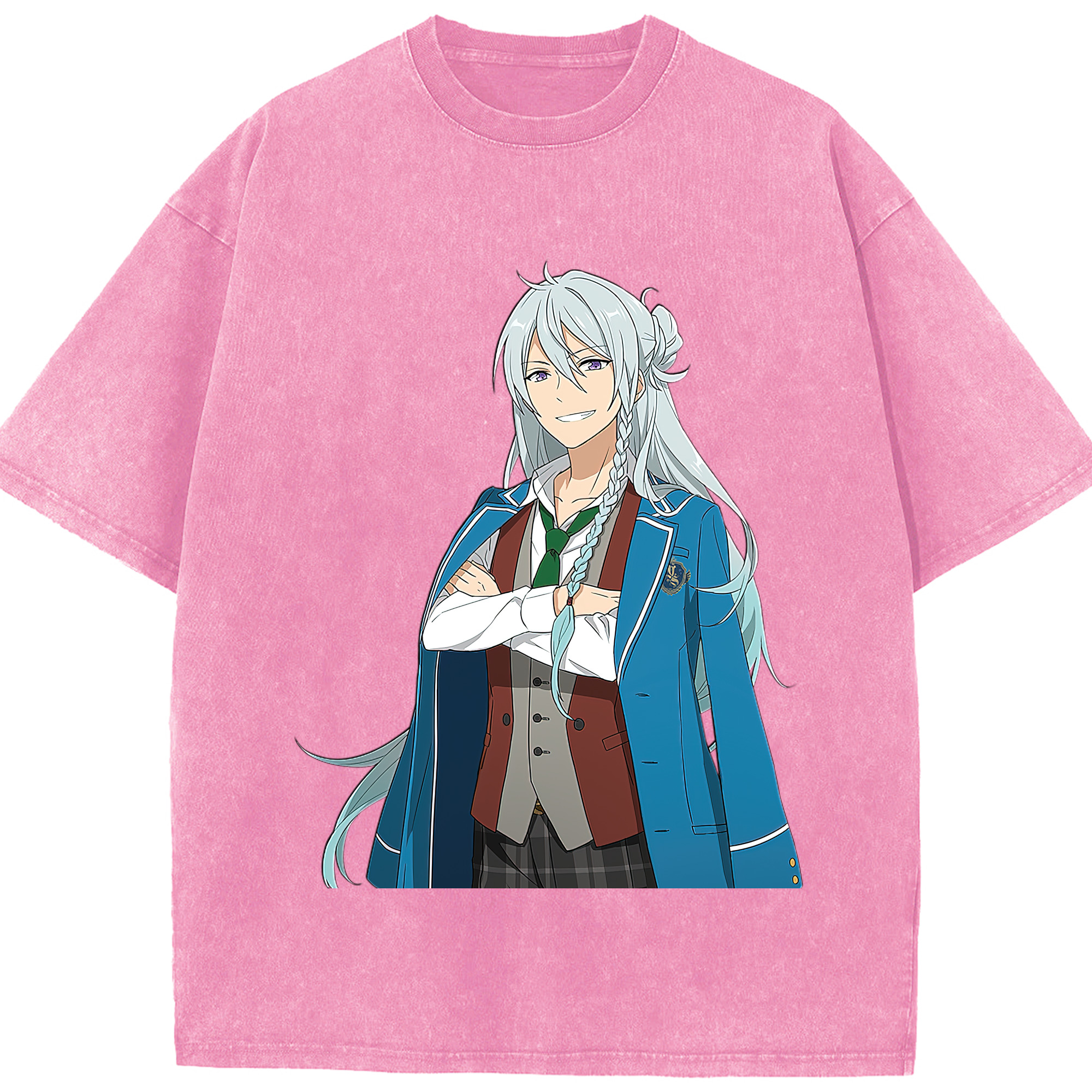 （画像用） あんさんぶるスターズ! Ensemble Stars 綿100% ヴィンテージ風 半袖Tシャツ（フロントプリント）